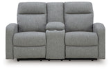 Gauntlet Sterling DBL Rec Loveseat w/Console (Online Special Price) - Ornate Home