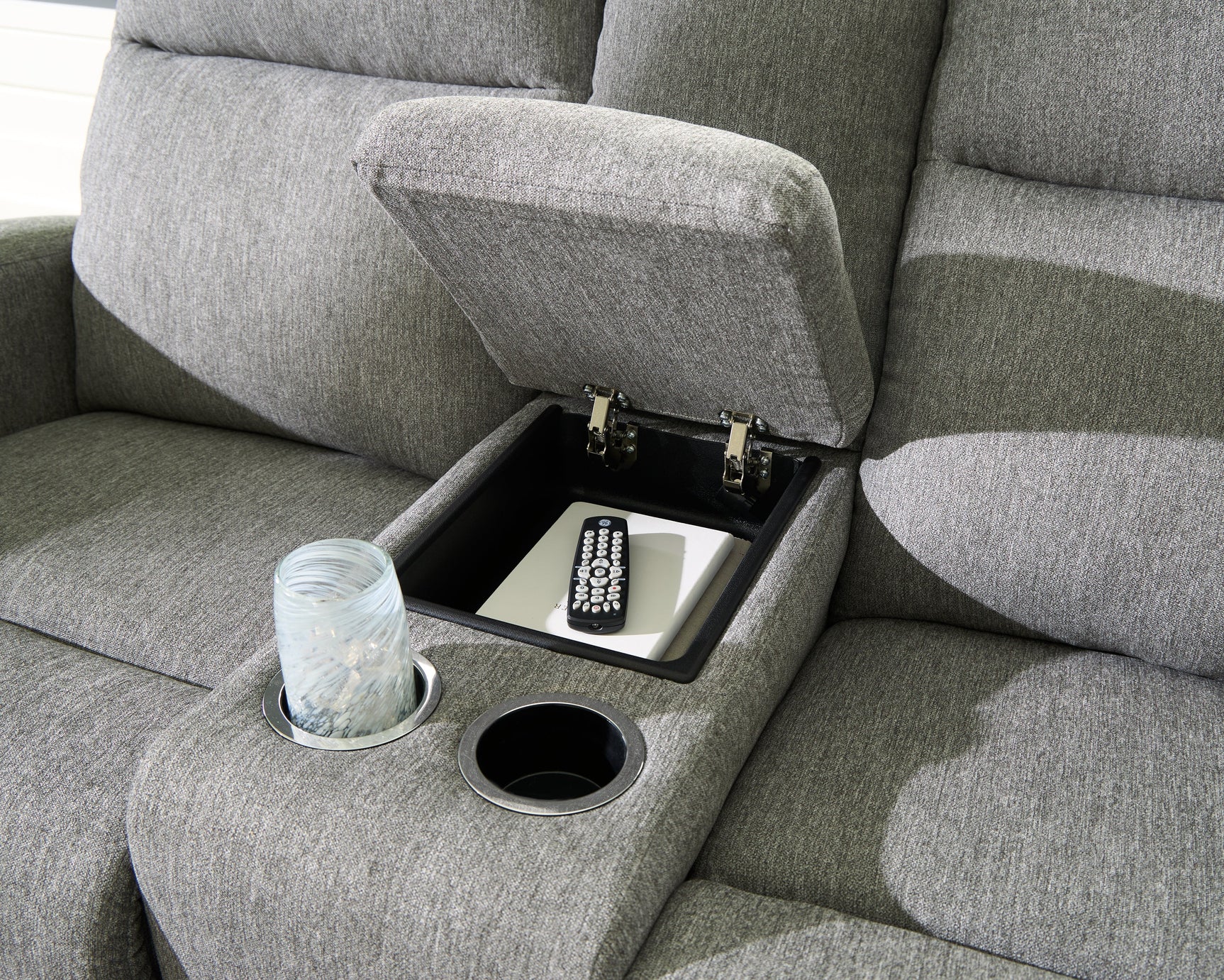 Gauntlet Sterling DBL Rec Loveseat w/Console (Online Special Price) - Ornate Home