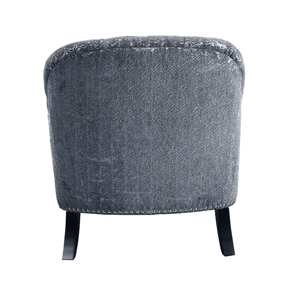 Gaura Chair in Dark Gray Velvet - Ornate Home