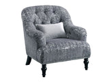 Gaura Chair in Dark Gray Velvet - Ornate Home