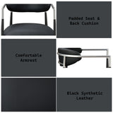 Gavan Black Arm Chair (Set of 2) - Ornate Home