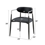 Gavan Black Arm Chair (Set of 2) - Ornate Home