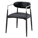 Gavan Black Arm Chair (Set of 2) - Ornate Home