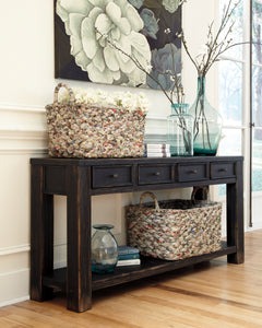 Gavelston Black Sofa Table - Ornate Home
