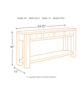 Gavelston Black Sofa Table - Ornate Home