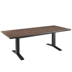 Gavelston Gray Wash Charcoal Gray 91" Outdoor Patio Aluminum Dining Table - Ornate Home