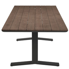 Gavelston Gray Wash Charcoal Gray 91" Outdoor Patio Aluminum Dining Table - Ornate Home