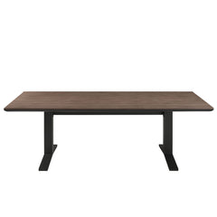 Gavelston Gray Wash Charcoal Gray 91" Outdoor Patio Aluminum Dining Table - Ornate Home