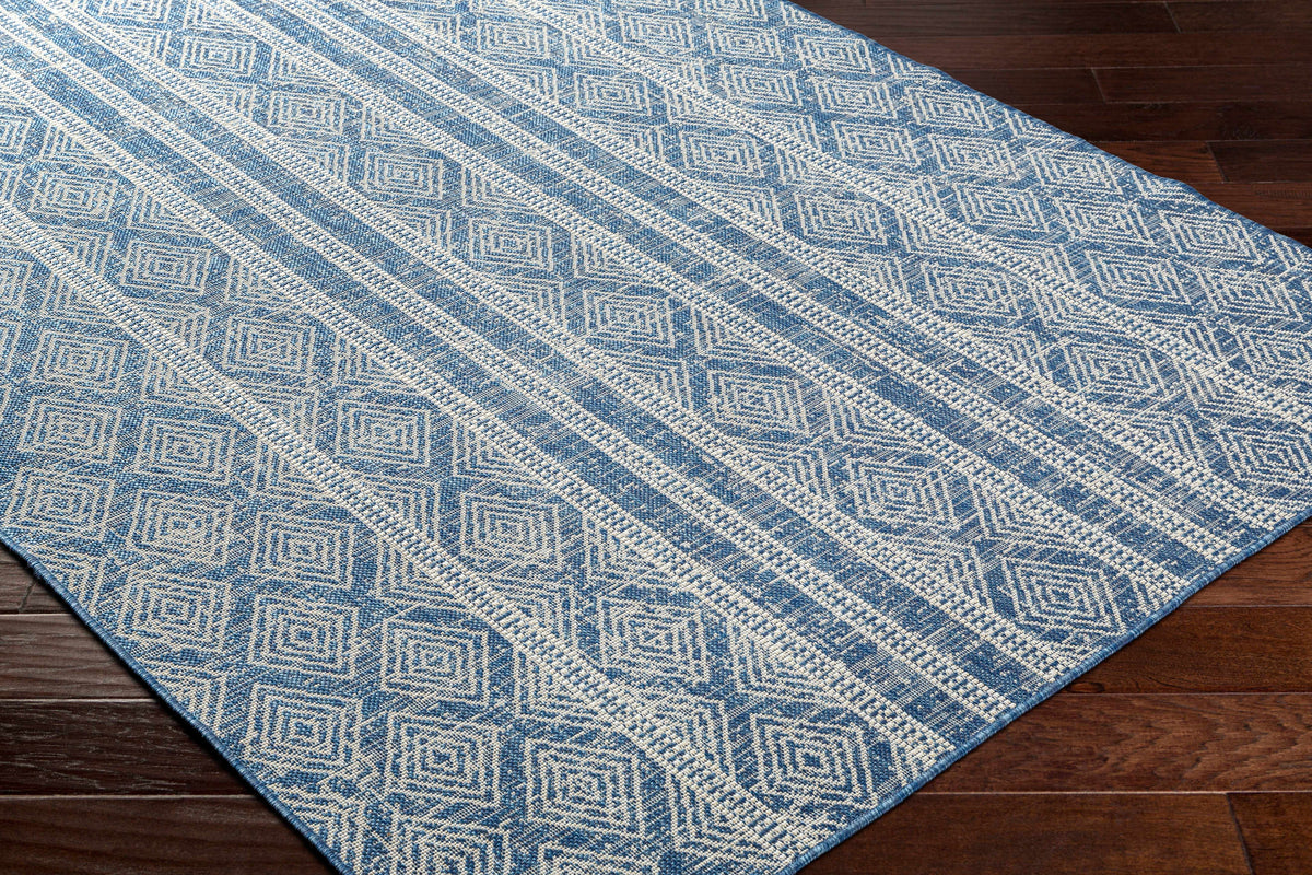 Gavin Blue Durable Outdoor Rug - Clearance - Ornate Home