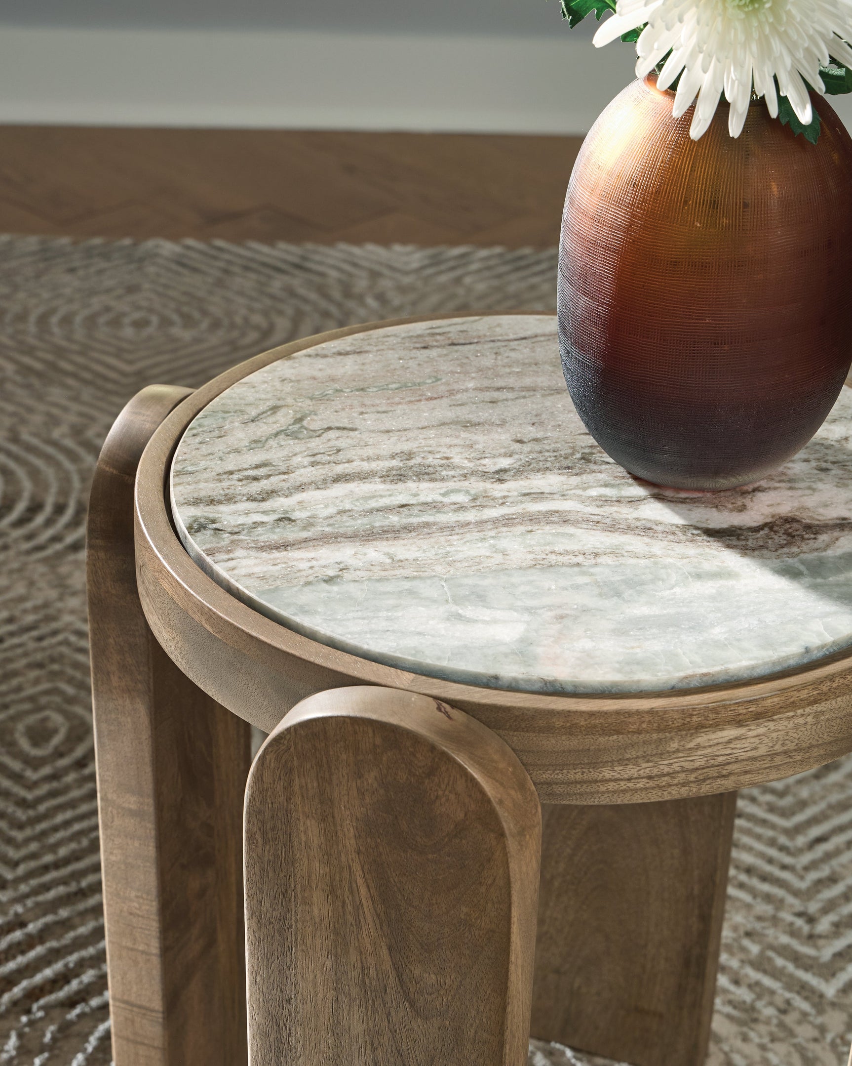 Gavrilley Gray/White/Brown Accent Table (Online Special Price) - Ornate Home