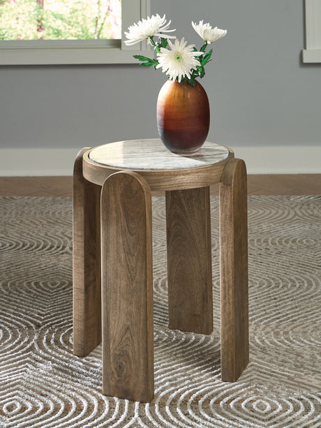 Gavrilley Gray/White/Brown Accent Table - Ornate Home