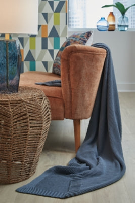 Gayelery Blue Throw (Online Special Price) - Ornate Home