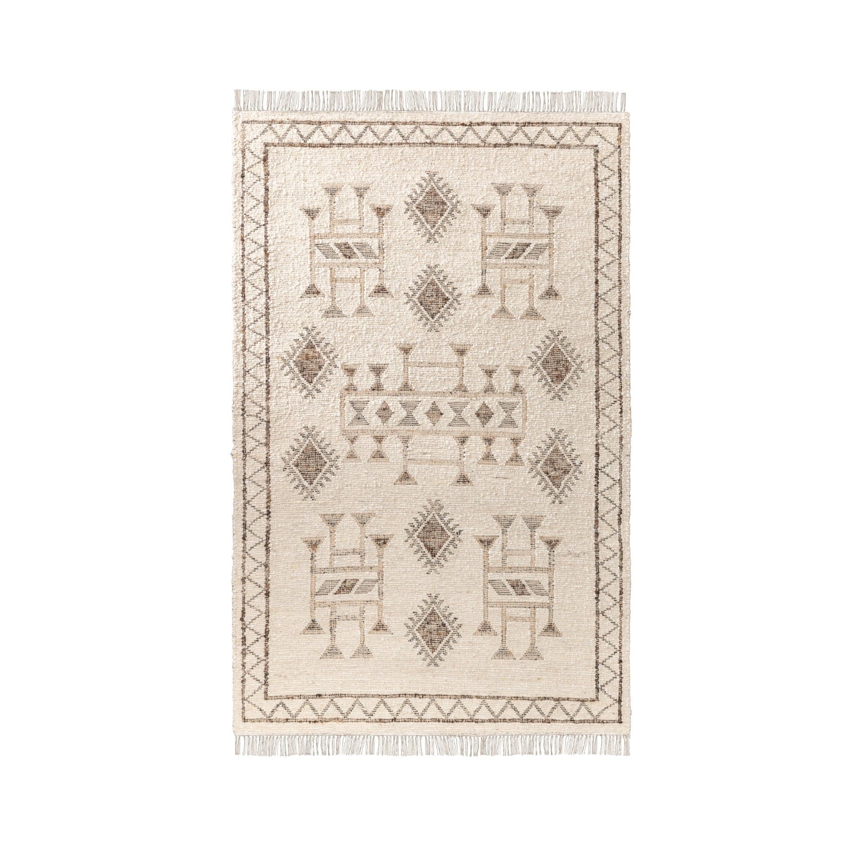Gazi Ivory/Brown Multi Rug - Ornate Home