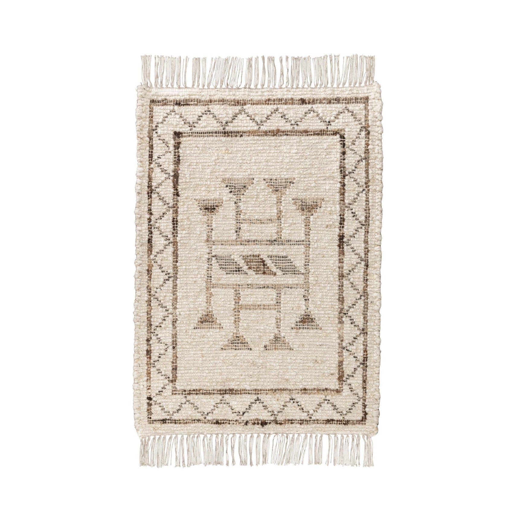 Gazi Ivory/Brown Multi Rug - Ornate Home