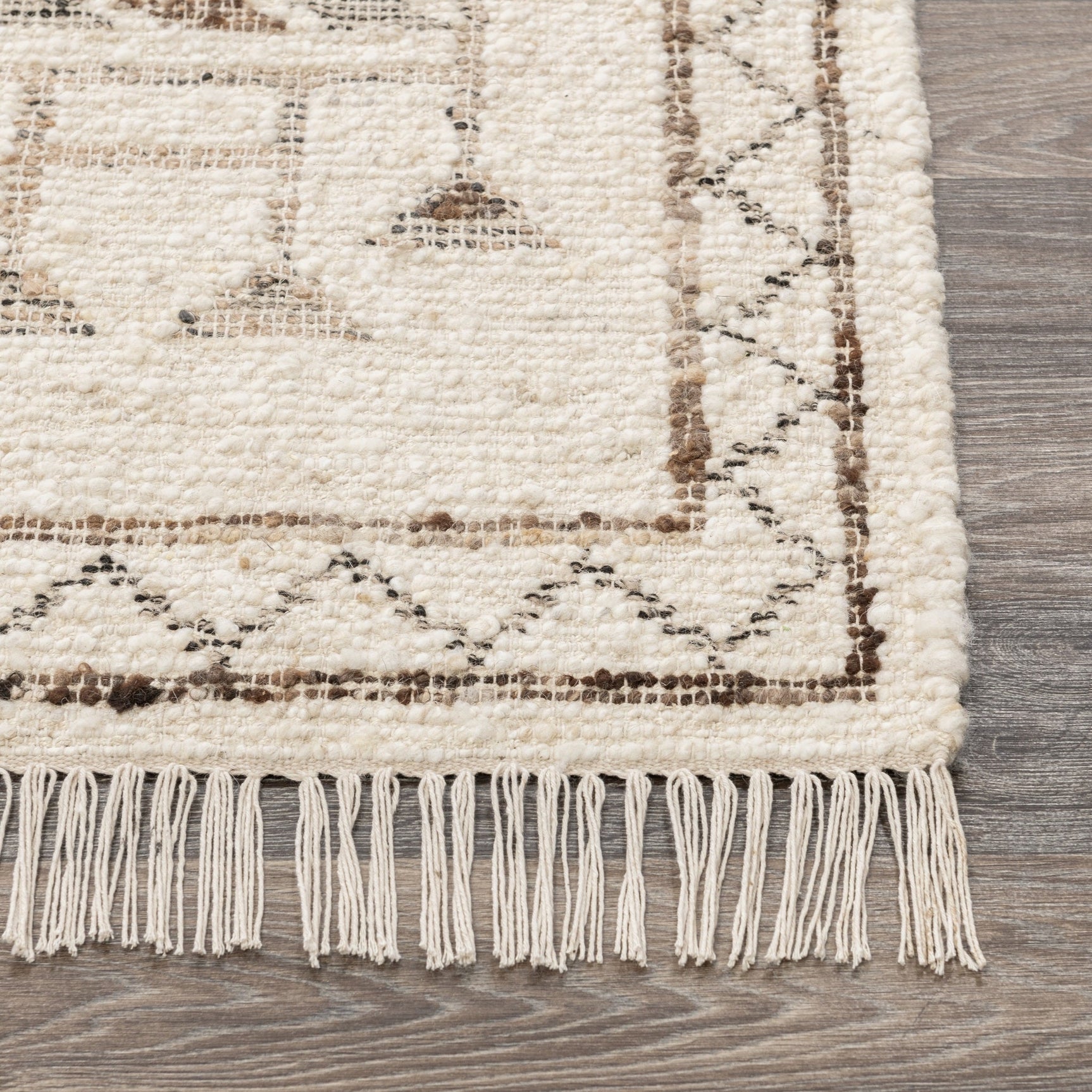 Gazi Ivory/Brown Multi Rug - Ornate Home
