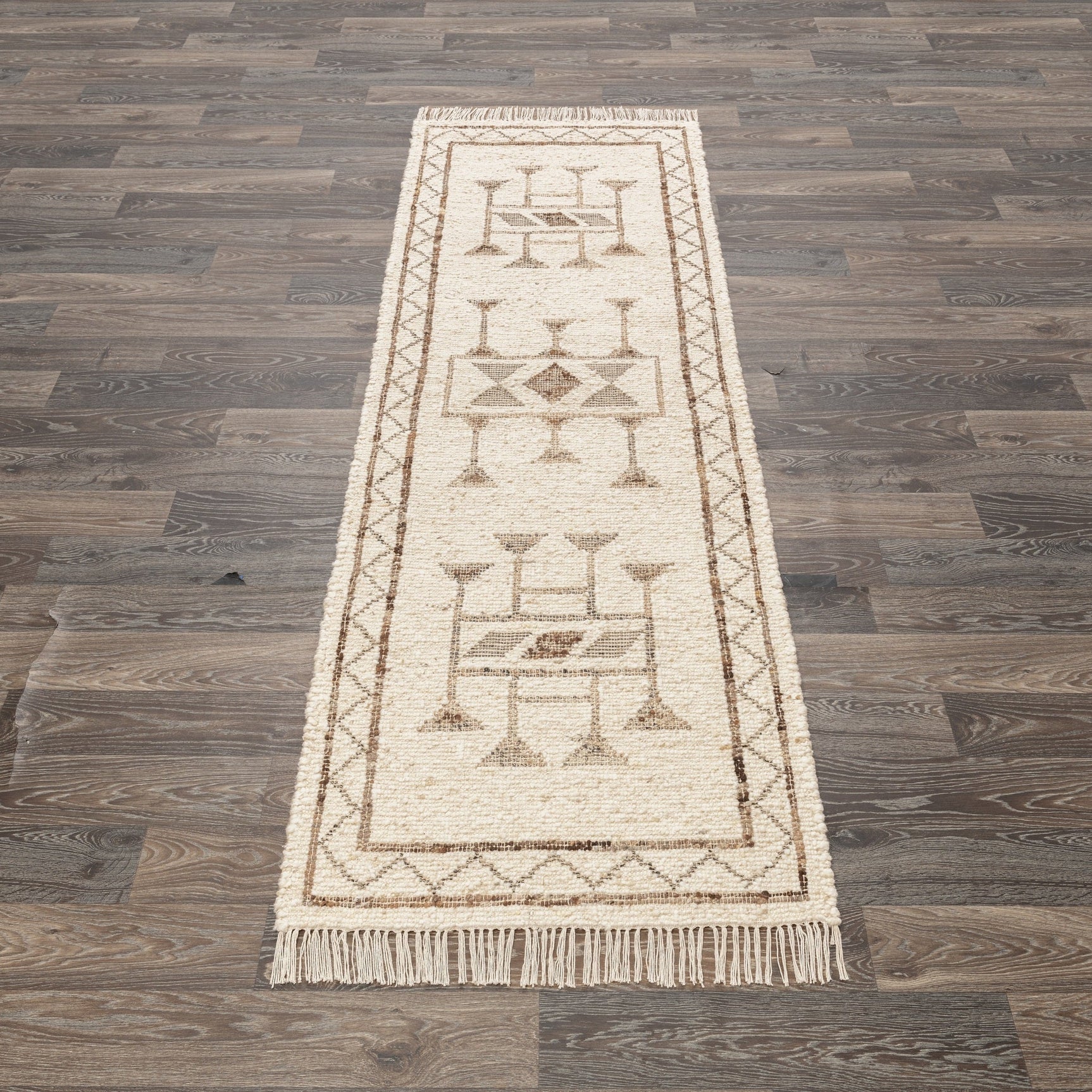 Gazi Ivory/Brown Multi Rug - Ornate Home