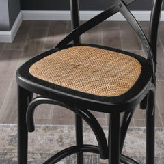 Gear Black Bar Stool - 19x17.5" - Ornate Home