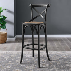 Gear Black Bar Stool - 19x17.5" - Ornate Home