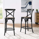Gear Black Counter Stool - 19x17.5" - Ornate Home
