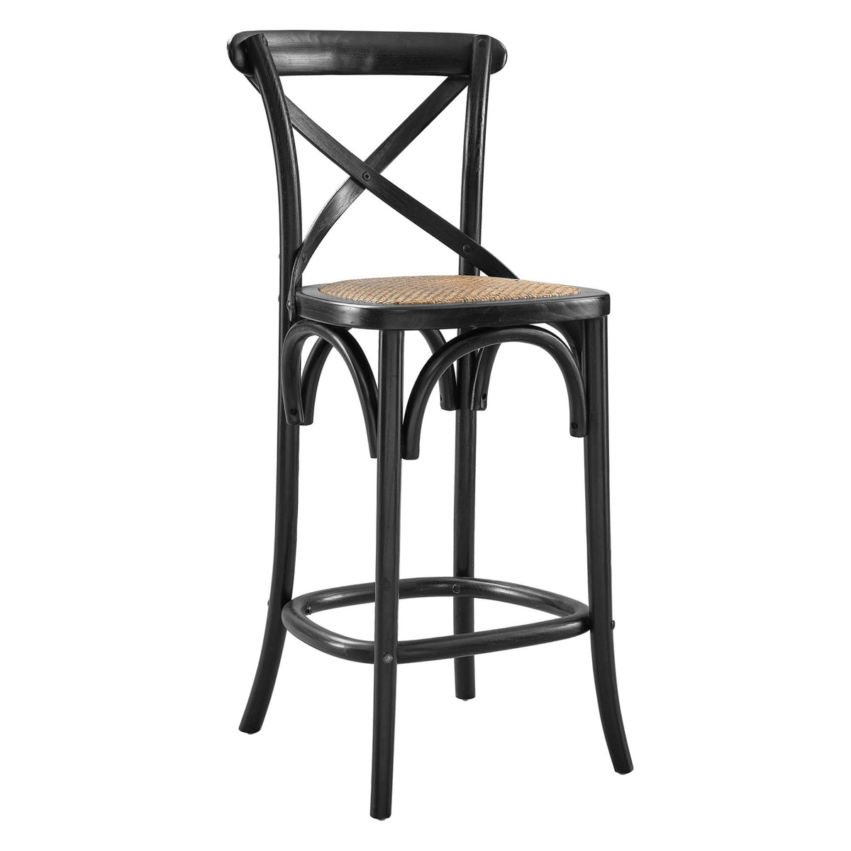 Gear Black Counter Stool - 19x17.5" - Ornate Home