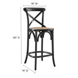 Gear Black Counter Stool - 19x17.5" - Ornate Home