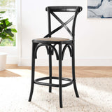 Gear Black Counter Stool - 19x17.5" - Ornate Home