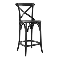 Gear Black Counter Stool - 19x17.5x39.5" - Ornate Home