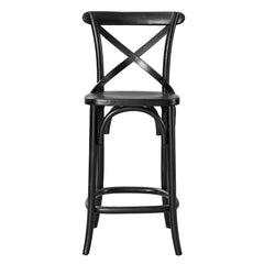 Gear Black Counter Stool - 19x17.5x39.5" - Ornate Home
