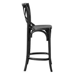 Gear Black Counter Stool - 19x17.5x39.5" - Ornate Home