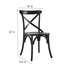 Gear Black Dining Side Chair - 21x19.5" - Ornate Home