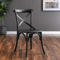 Gear Black Dining Side Chair - 21x19.5" - Ornate Home
