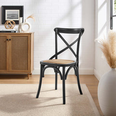 Gear Black Dining Side Chair - 21x19.5x34.5" - Ornate Home