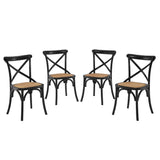 Gear Black Dining Side Chair (Set of 4) - Ornate Home