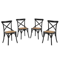Gear Black Dining Side Chair (Set of 4) - Ornate Home