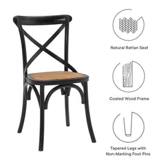 Gear Black Dining Side Chair (Set of 4) - Ornate Home