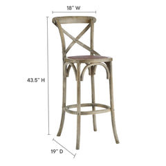 Gear Gray Bar Stool - 19x17.5" - Ornate Home