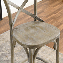 Gear Gray Bar Stool - 19x17.5x43.5" - Ornate Home
