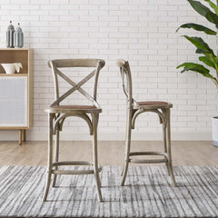 Gear Gray Counter Stool - 19x17.5" - Ornate Home