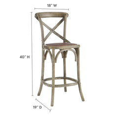 Gear Gray Counter Stool - 19x17.5" - Ornate Home