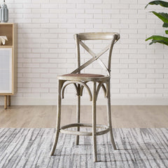 Gear Gray Counter Stool - 19x17.5" - Ornate Home