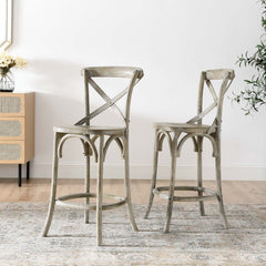 Gear Gray Counter Stool - 19x17.5x39.5" - Ornate Home