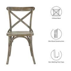 Gear Gray Dining Side Chair - 21x19.5" - Ornate Home