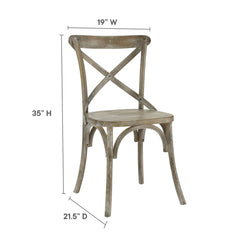 Gear Gray Dining Side Chair - 21x19.5" - Ornate Home