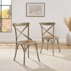 Gear Gray Dining Side Chair (Set of 2) - Ornate Home