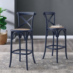 Gear Midnight Blue Bar Stool - 19x17.5" - Ornate Home