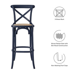 Gear Midnight Blue Bar Stool - 19x17.5" - Ornate Home