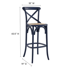 Gear Midnight Blue Bar Stool - 19x17.5" - Ornate Home