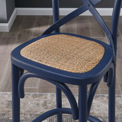 Gear Midnight Blue Bar Stool - 19x17.5" - Ornate Home