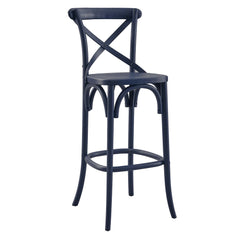 Gear Midnight Blue Bar Stool - 19x17.5x43.5" - Ornate Home