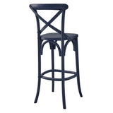 Gear Midnight Blue Bar Stool - 19x17.5x43.5" - Ornate Home